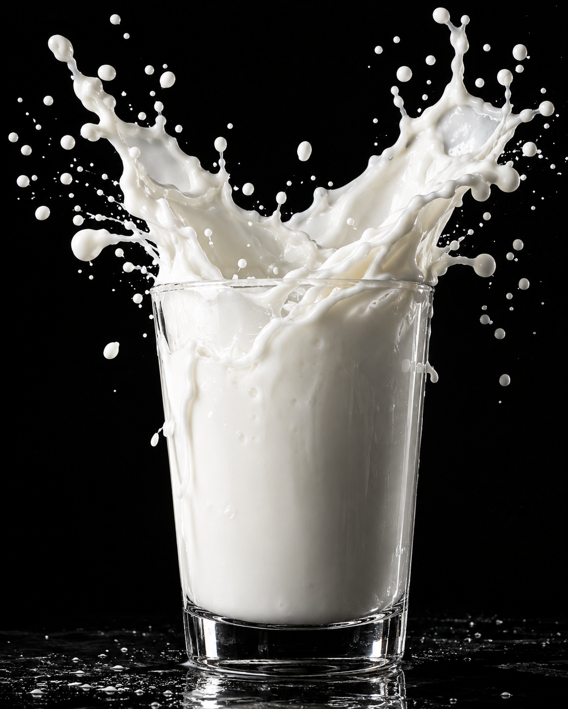 Creamy shake with an energetic milk splash